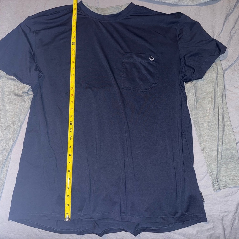 Wolverine Blue and Gray Long Sleeve Tee